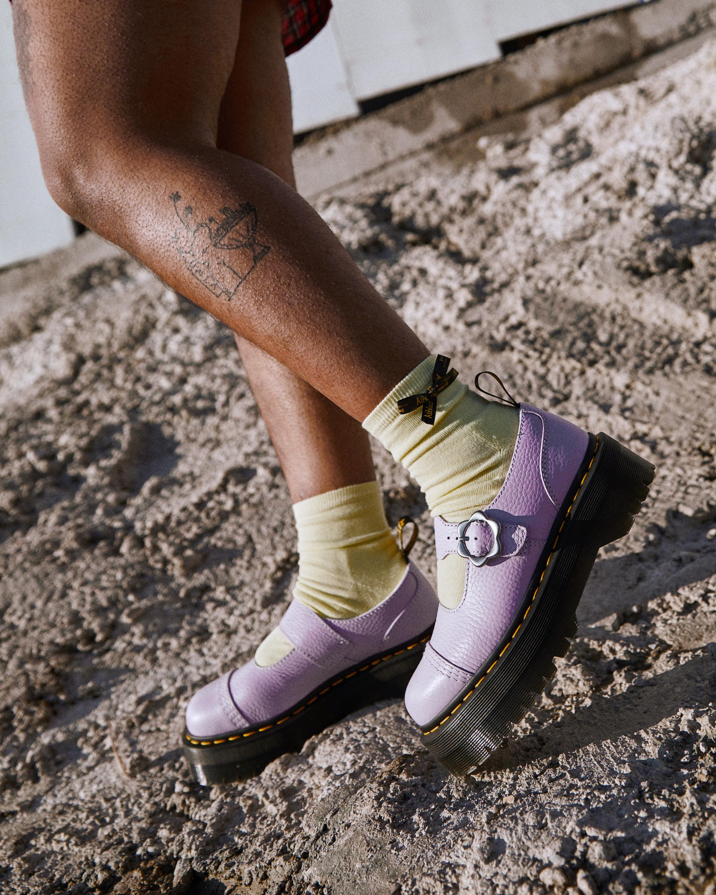 Addina Flower Buckle Platforms
