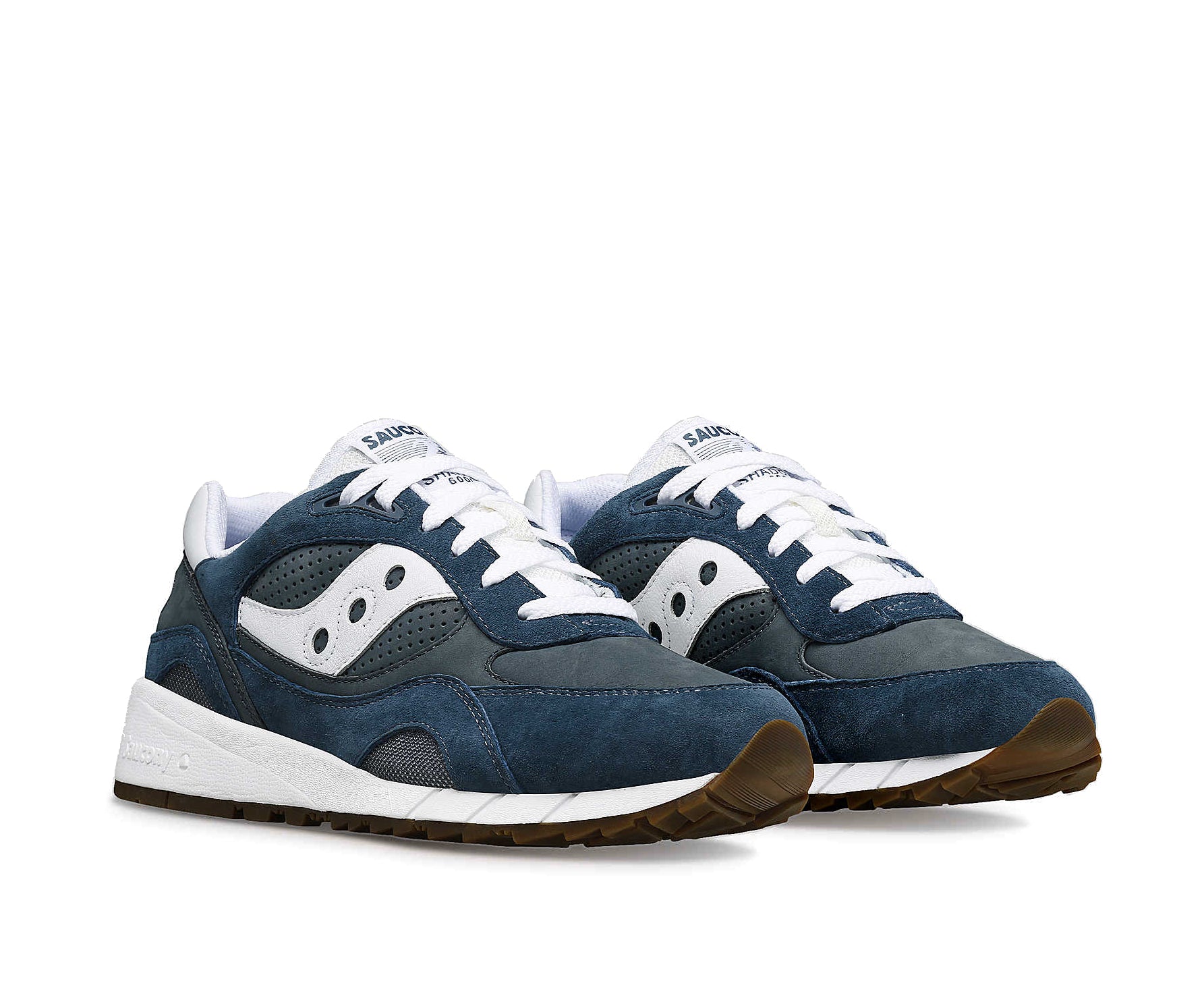 A cerulean blue sneaker with white accents from Saucony.