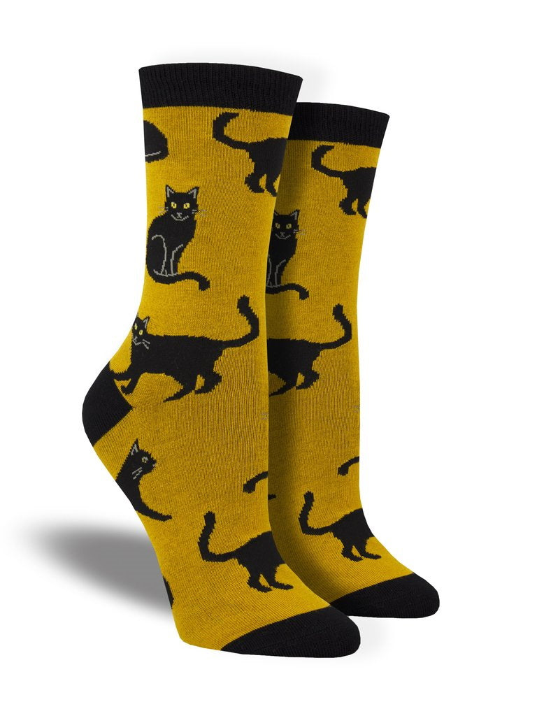 Black Cat (Bamboo) Crew Socks