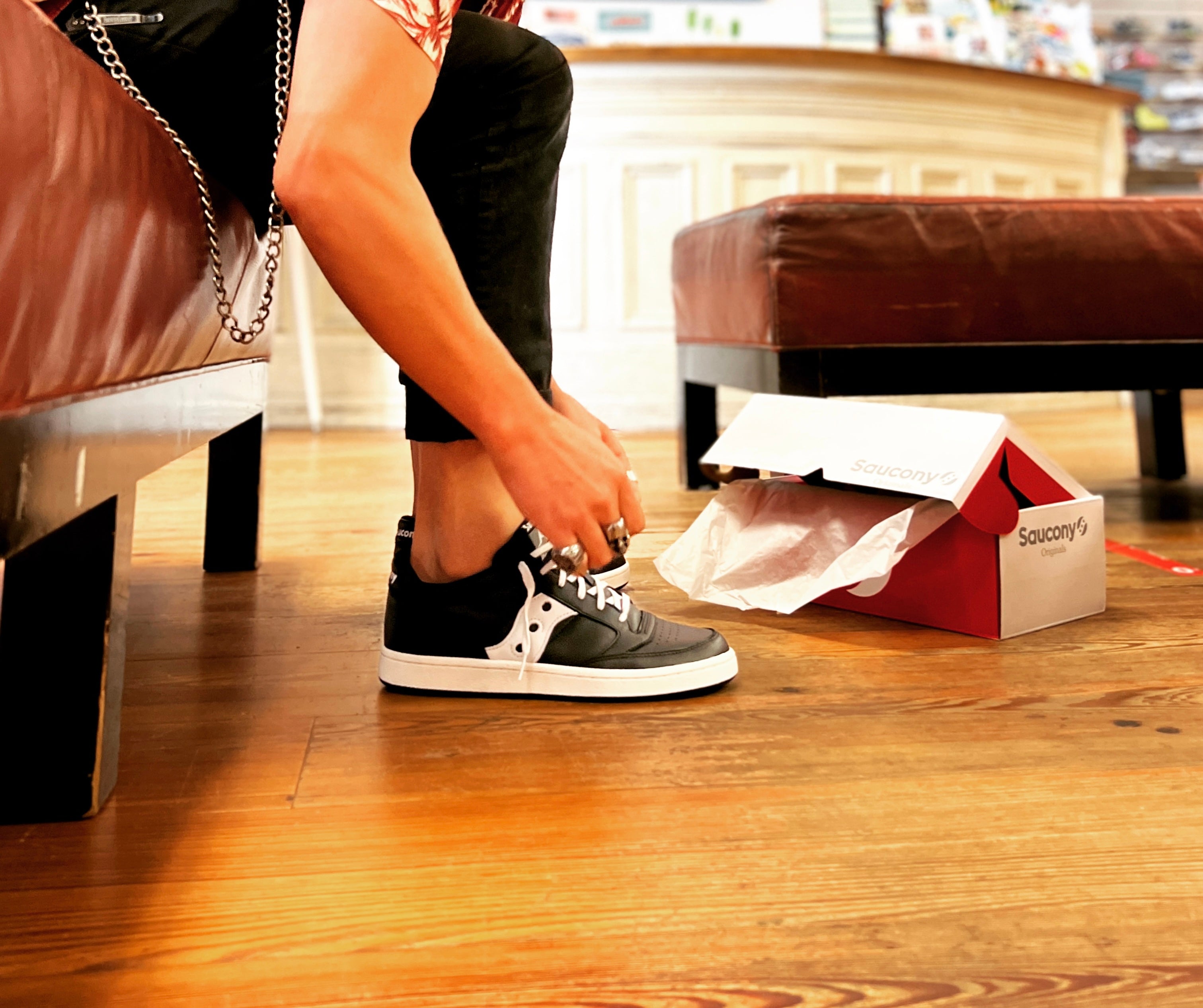 Saucony Jazz Court leather black/white