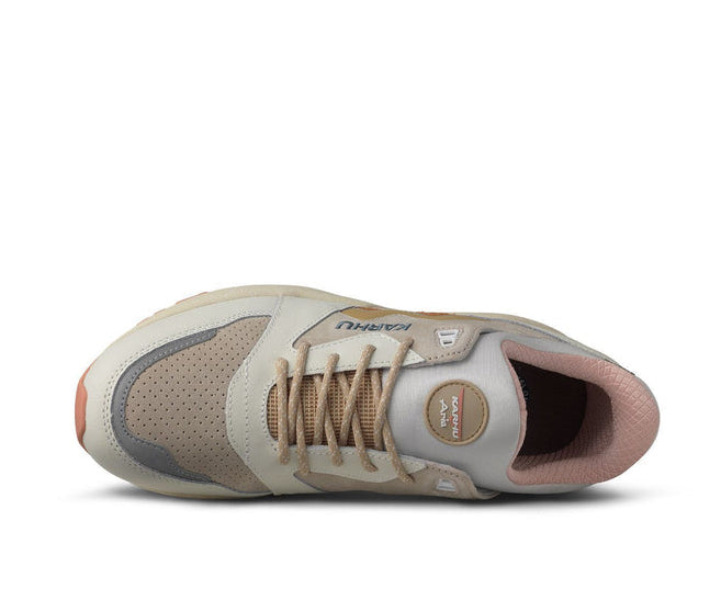 A taupe and tan sneaker from Karhu.