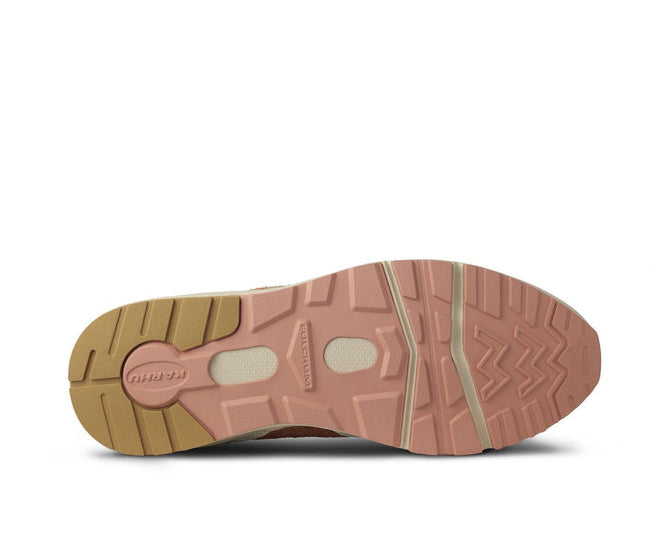 A taupe and tan sneaker from Karhu.