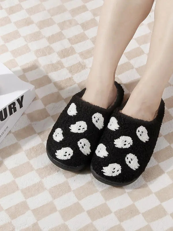 Halloween Ghosts House Slippers