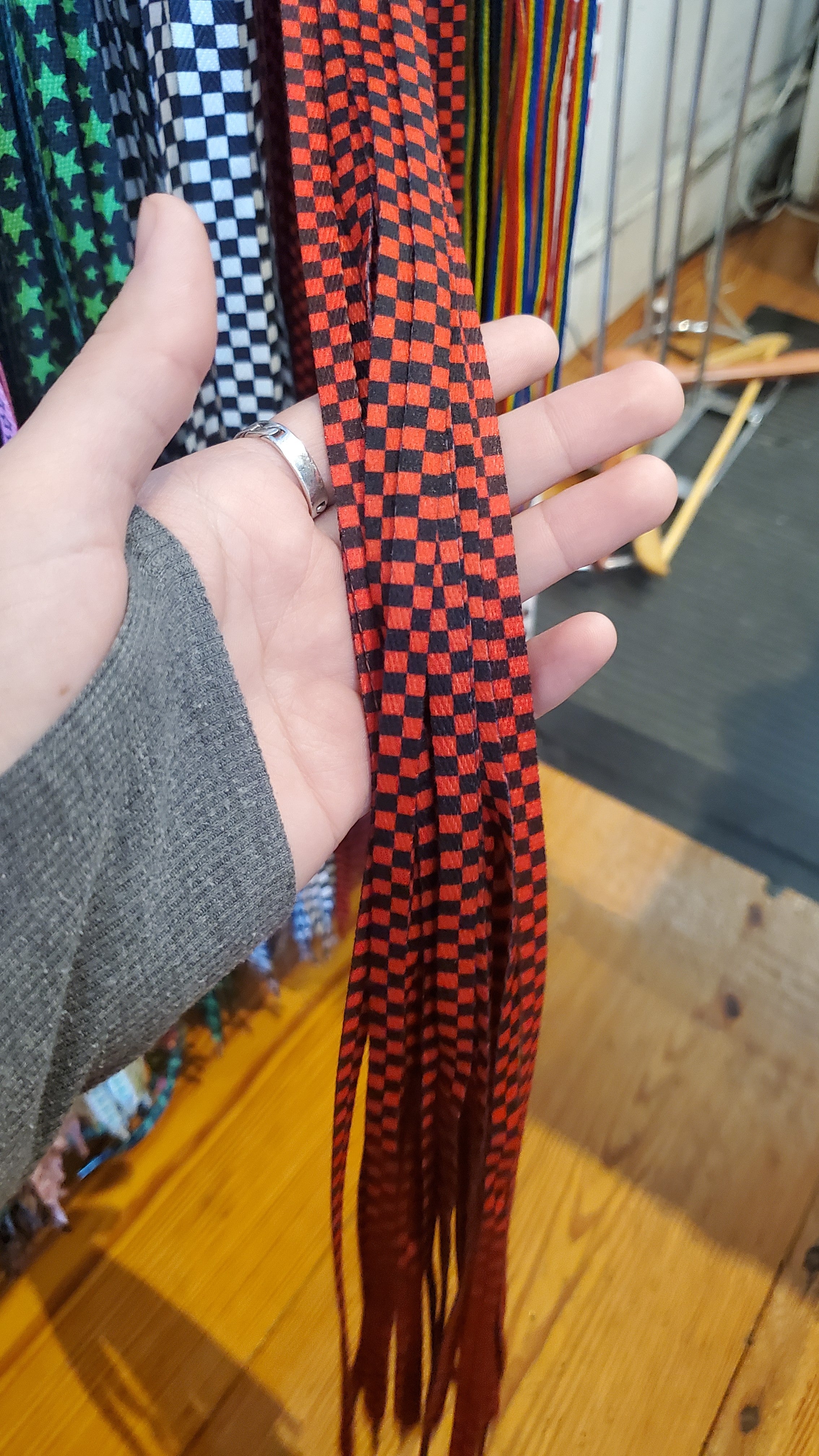 Flat Checkers Black/Red