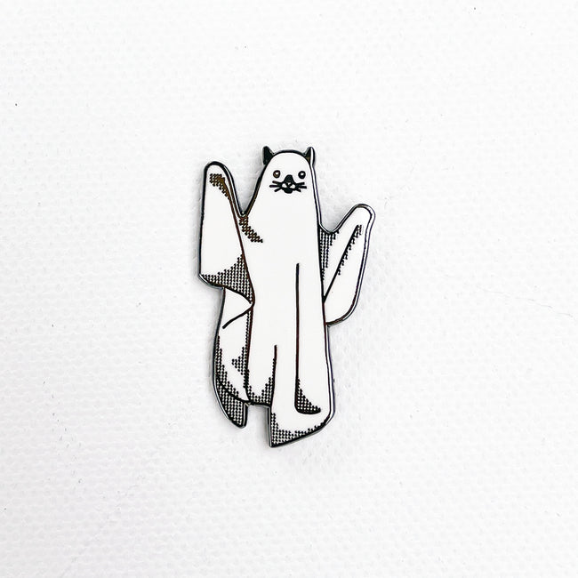 Ghost Cat Pin