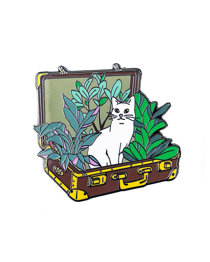Cat Suitcase Pin