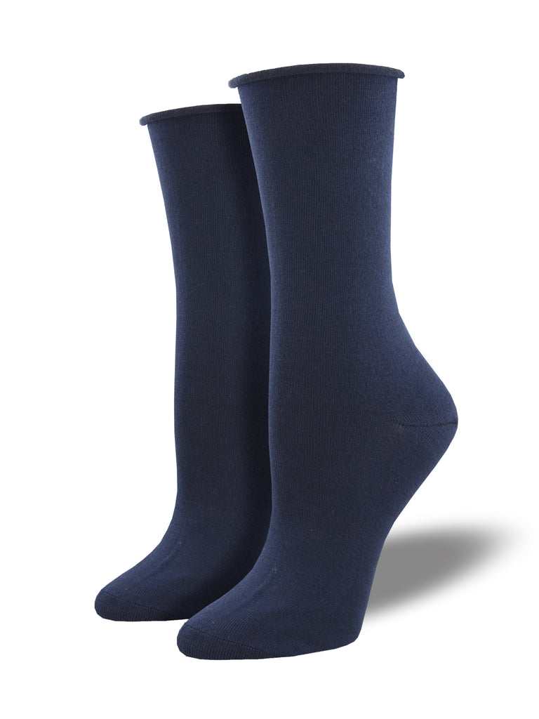 Women's Solid Bamboo Crew Socks