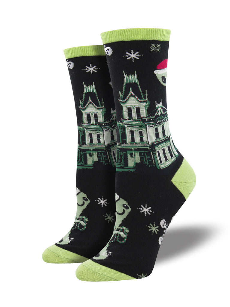 Women's Ghosty Christmas Crew Socks